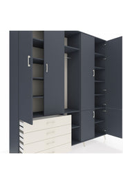 Hyperion Dolap 14 Raflı 4 Çekmeceli Tek Askılı 220x44x243 - S553M048V16B