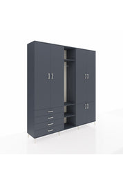 Hyperion Dolap 14 Raflı 4 Çekmeceli Tek Askılı 220x44x243 - S553M048V17B