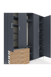 Hyperion Dolap 14 Raflı 4 Çekmeceli Tek Askılı 220x44x243 - S553M048V18B