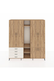 Hyperion Dolap 14 Raflı 4 Çekmeceli Tek Askılı 220x44x243 - S553M048V19B