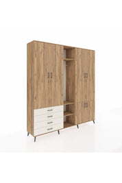 Hyperion Dolap 14 Raflı 4 Çekmeceli Tek Askılı 220x44x243 - S553M048V19B