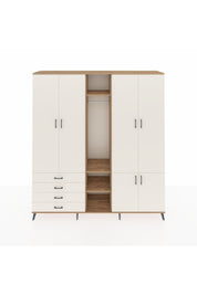 Hyperion Dolap 14 Raflı 4 Çekmeceli Tek Askılı 220x44x243 - S553M048V22B