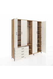 Hyperion Dolap 14 Raflı 4 Çekmeceli Tek Askılı 220x44x243 - S553M048V22B