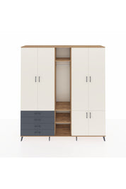 Hyperion Dolap 14 Raflı 4 Çekmeceli Tek Askılı 220x44x243 - S553M048V23B