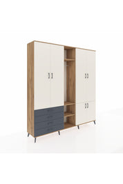 Hyperion Dolap 14 Raflı 4 Çekmeceli Tek Askılı 220x44x243 - S553M048V23B