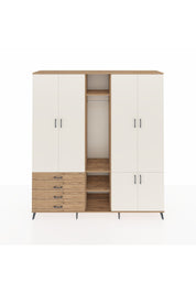 Hyperion Dolap 14 Raflı 4 Çekmeceli Tek Askılı 220x44x243 - S553M048V24B