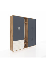 Hyperion Dolap 14 Raflı 4 Çekmeceli Tek Askılı 220x44x243 - S553M048V25B