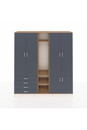 Hyperion Dolap 14 Raflı 4 Çekmeceli Tek Askılı 220x44x243 - S553M048V26B