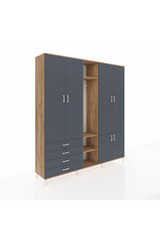 Hyperion Dolap 14 Raflı 4 Çekmeceli Tek Askılı 220x44x243 - S553M048V26B