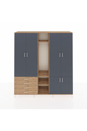 Hyperion Dolap 14 Raflı 4 Çekmeceli Tek Askılı 220x44x243 - S553M048V27B