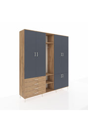 Hyperion Dolap 14 Raflı 4 Çekmeceli Tek Askılı 220x44x243 - S553M048V27B