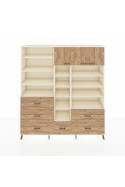 Hyperion Dolap 17 Raflı 6 Çekmeceli 3 Kapaklı 220x44x243 Aytaşı-Çam/Çam