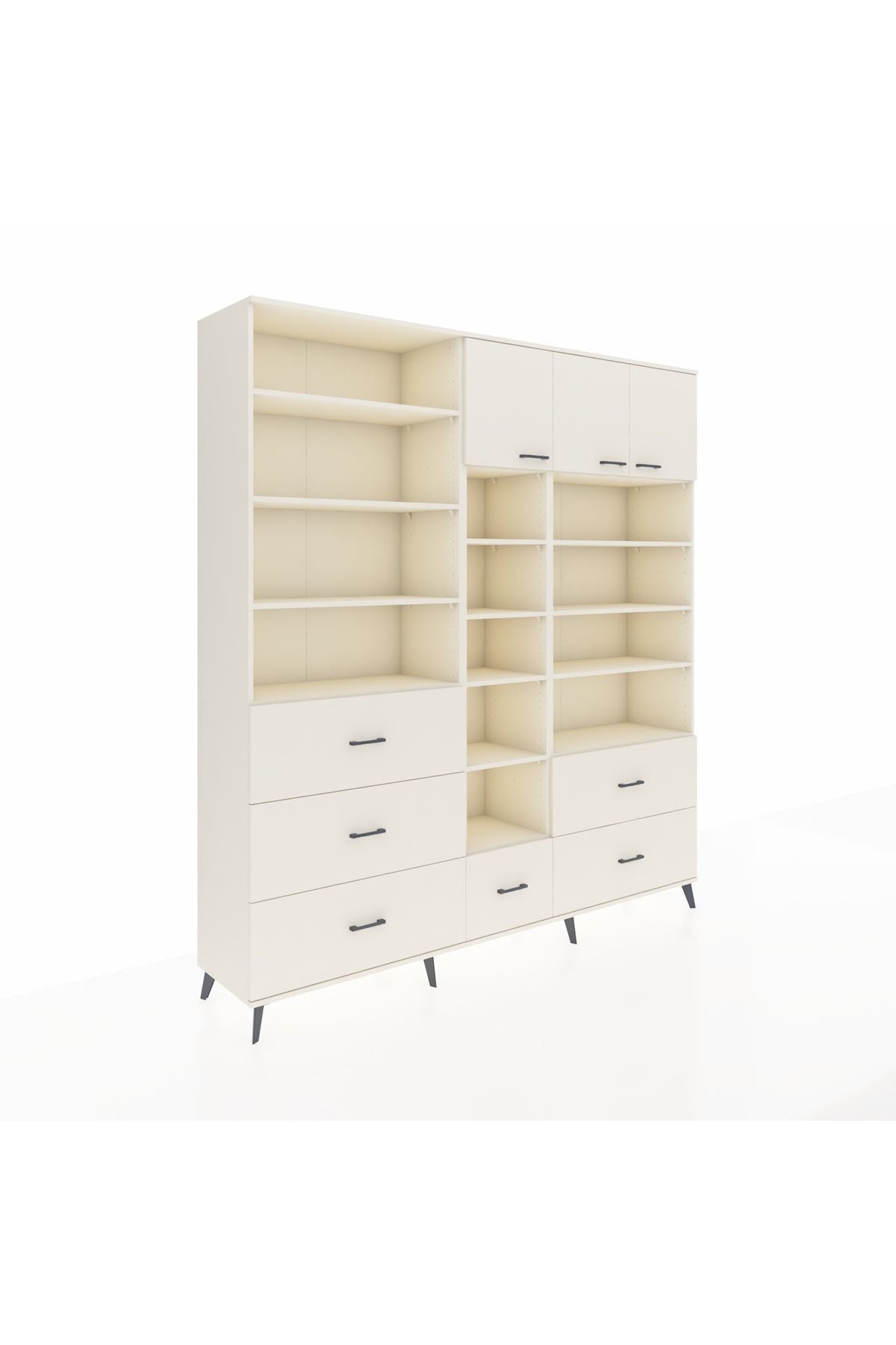 Hyperion Dolap 17 Raflı 6 Çekmeceli 3 Kapaklı 220x44x243 Aytaşı-Aytaşı/Aytaşı