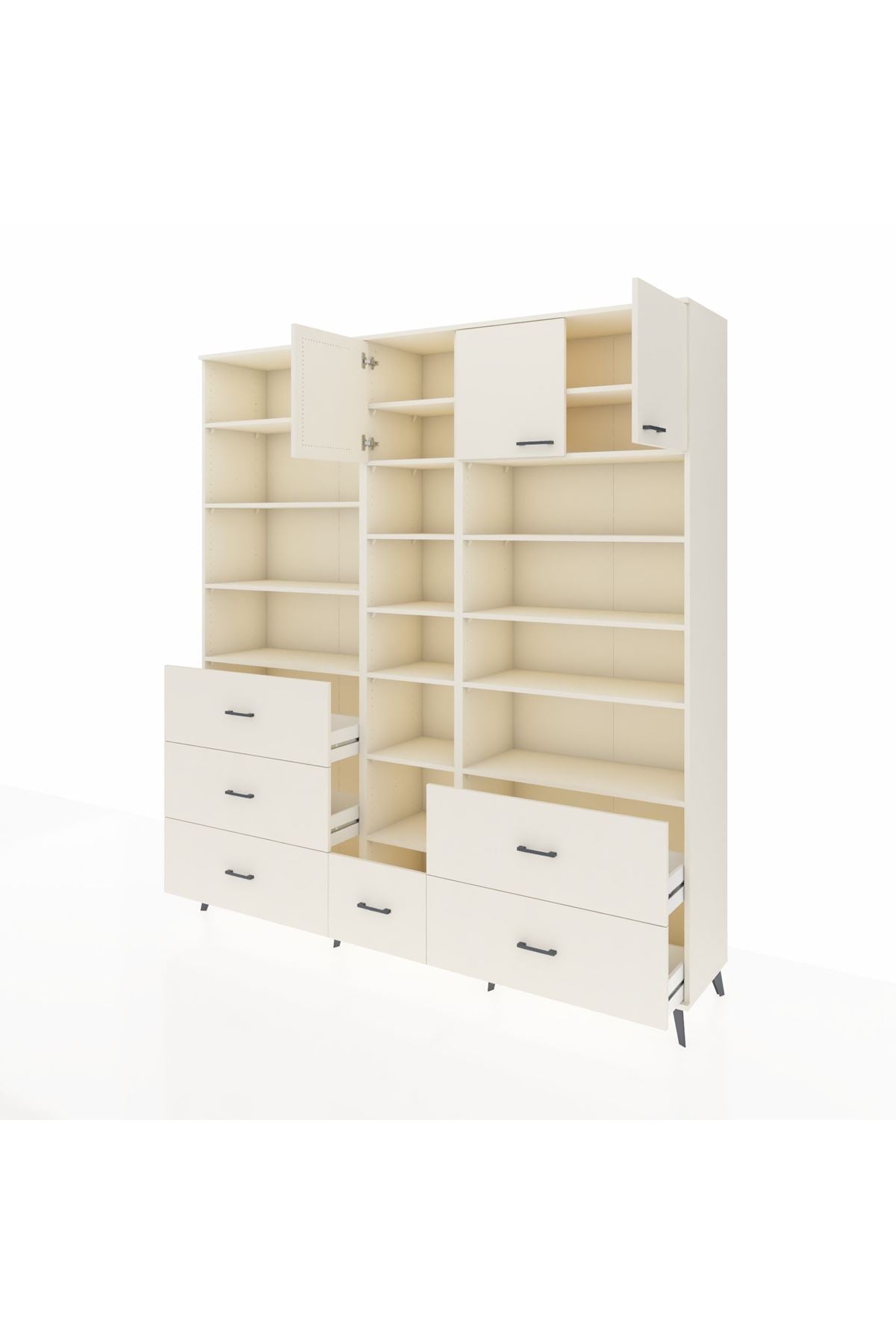 Hyperion Dolap 17 Raflı 6 Çekmeceli 3 Kapaklı 220x44x243 Aytaşı-Aytaşı/Aytaşı