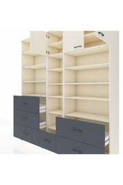 Hyperion Dolap 17 Raflı 6 Çekmeceli 3 Kapaklı 220x44x243 Aytaşı-Aytaşı/Antrasit