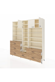Hyperion Dolap 17 Raflı 6 Çekmeceli 3 Kapaklı 220x44x243 Aytaşı-Aytaşı/Çam