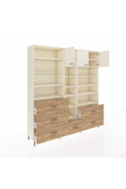 Hyperion Dolap 17 Raflı 6 Çekmeceli 3 Kapaklı 220x44x243 Aytaşı-Aytaşı/Çam