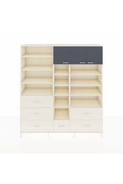 Hyperion Dolap 17 Raflı 6 Çekmeceli 3 Kapaklı 220x44x243 Aytaşı-Antrasit/Aytaşı