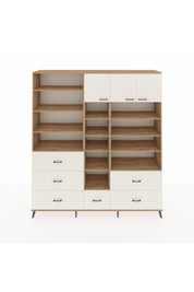 Hyperion Dolap 17 Raflı 6 Çekmeceli 3 Kapaklı 220x44x243 Çam-Aytaşı/Aytaşı