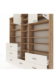 Hyperion Dolap 17 Raflı 6 Çekmeceli 3 Kapaklı 220x44x243 Çam-Aytaşı/Aytaşı