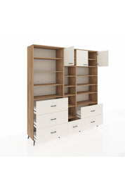 Hyperion Dolap 17 Raflı 6 Çekmeceli 3 Kapaklı 220x44x243 Çam-Aytaşı/Aytaşı