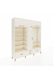 Hyperion Dolap 18 Raflı 4 Çekmeceli Tek Askılı 220x44x243 Aytaşı-Aytaşı/Aytaşı