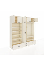 Hyperion Dolap 18 Raflı 4 Çekmeceli Tek Askılı 220x44x243 Aytaşı-Aytaşı/Aytaşı