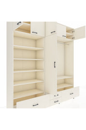 Hyperion Dolap 18 Raflı 4 Çekmeceli Tek Askılı 220x44x243 Aytaşı-Aytaşı/Aytaşı