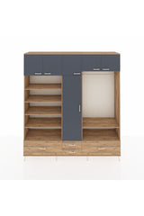 Hyperion Dolap 18 Raflı 4 Çekmeceli Tek Askılı 220x44x243