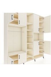 Hyperion Dolap 18 Raflı 8 Kapaklı Tek Askılı 220x44x243 Aytaşı-Aytaşı/Aytaşı