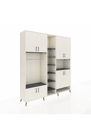 Hyperion Dolap 18 Raflı 8 Kapaklı Tek Askılı 220x44x243 Aytaşı-Aytaşı/Antrasit