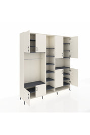 Hyperion Dolap 18 Raflı 8 Kapaklı Tek Askılı 220x44x243 Aytaşı-Aytaşı/Antrasit