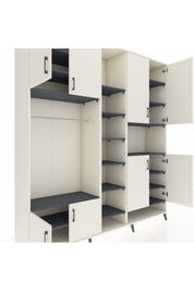 Hyperion Dolap 18 Raflı 8 Kapaklı Tek Askılı 220x44x243 Aytaşı-Aytaşı/Antrasit