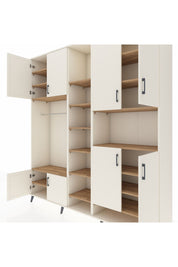 Hyperion Dolap 18 Raflı 8 Kapaklı Tek Askılı 220x44x243 Aytaşı-Aytaşı/Çam