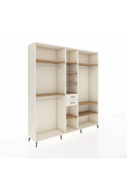 Hyperion Dolap 10 Raflı 2 Çekmeceli 3 Askılı 220x44x243 Aytaşı-Çam/Aytaşı