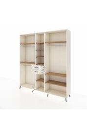 Hyperion Dolap 10 Raflı 2 Çekmeceli 3 Askılı 220x44x243 Aytaşı-Çam/Aytaşı