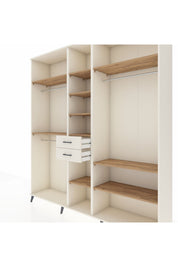 Hyperion Dolap 10 Raflı 2 Çekmeceli 3 Askılı 220x44x243 Aytaşı-Çam/Aytaşı