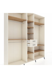 Hyperion Dolap 10 Raflı 2 Çekmeceli 3 Askılı 220x44x243 Aytaşı-Çam/Aytaşı