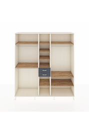 Hyperion Dolap 10 Raflı 2 Çekmeceli 3 Askılı 220x44x243 Aytaşı-Çam/Antrasit