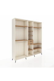 Hyperion Dolap 10 Raflı 2 Çekmeceli 3 Askılı 220x44x243 Aytaşı-Çam/Çam