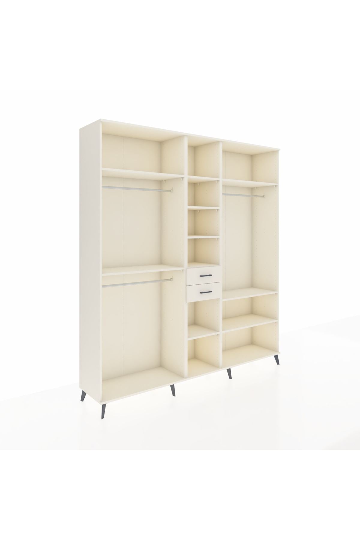 Hyperion Dolap 10 Raflı 2 Çekmeceli 3 Askılı 220x44x243 Aytaşı-Aytaşı/Aytaşı