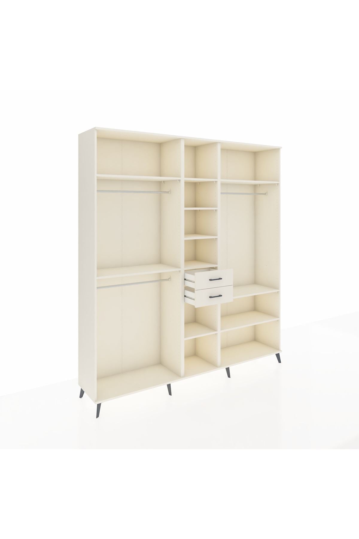 Hyperion Dolap 10 Raflı 2 Çekmeceli 3 Askılı 220x44x243 Aytaşı-Aytaşı/Aytaşı