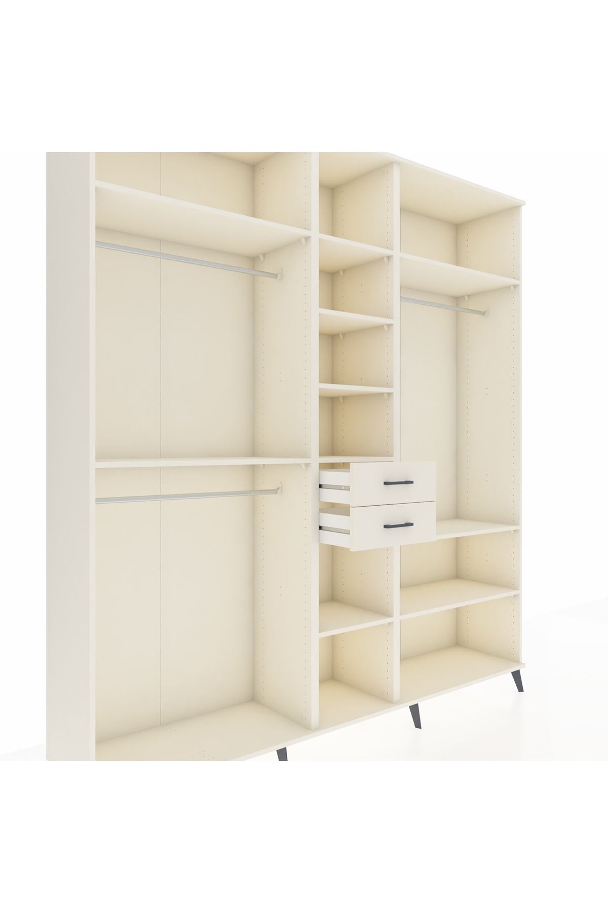 Hyperion Dolap 10 Raflı 2 Çekmeceli 3 Askılı 220x44x243 Aytaşı-Aytaşı/Aytaşı