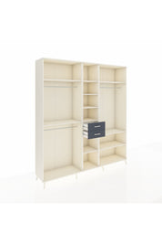 Hyperion Dolap 10 Raflı 2 Çekmeceli 3 Askılı 220x44x243 Aytaşı-Aytaşı/Antrasit