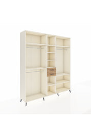 Hyperion Dolap 10 Raflı 2 Çekmeceli 3 Askılı 220x44x243 Aytaşı-Aytaşı/Çam