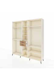 Hyperion Dolap 10 Raflı 2 Çekmeceli 3 Askılı 220x44x243 Aytaşı-Aytaşı/Çam