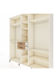 Hyperion Dolap 10 Raflı 2 Çekmeceli 3 Askılı 220x44x243 Aytaşı-Aytaşı/Çam