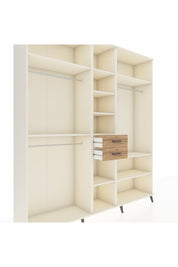 Hyperion Dolap 10 Raflı 2 Çekmeceli 3 Askılı 220x44x243 Aytaşı-Aytaşı/Çam