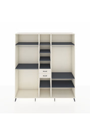 Hyperion Dolap 10 Raflı 2 Çekmeceli 3 Askılı 220x44x243 Aytaşı-Antrasit/Aytaşı