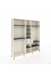 Hyperion Dolap 10 Raflı 2 Çekmeceli 3 Askılı 220x44x243 Aytaşı-Antrasit/Aytaşı